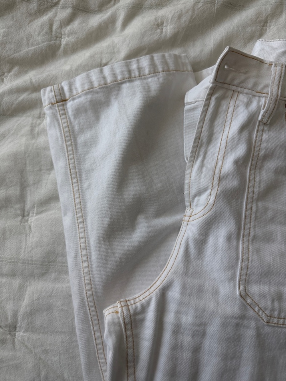 Gap White Barrel-Leg Carpenter Jeans - Picture 3 of 4